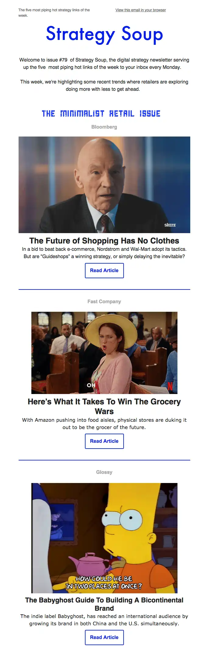 Strategy Soup newsletter