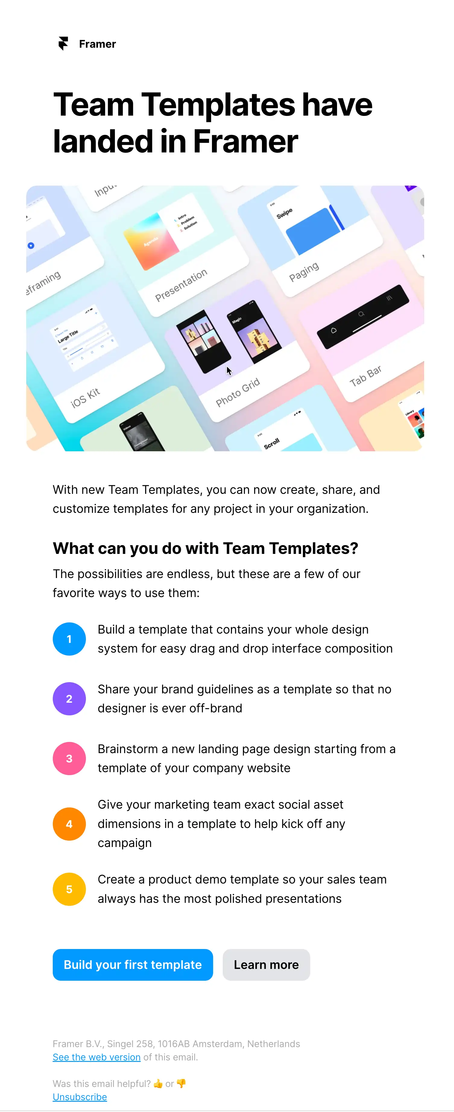 Framer product announcement