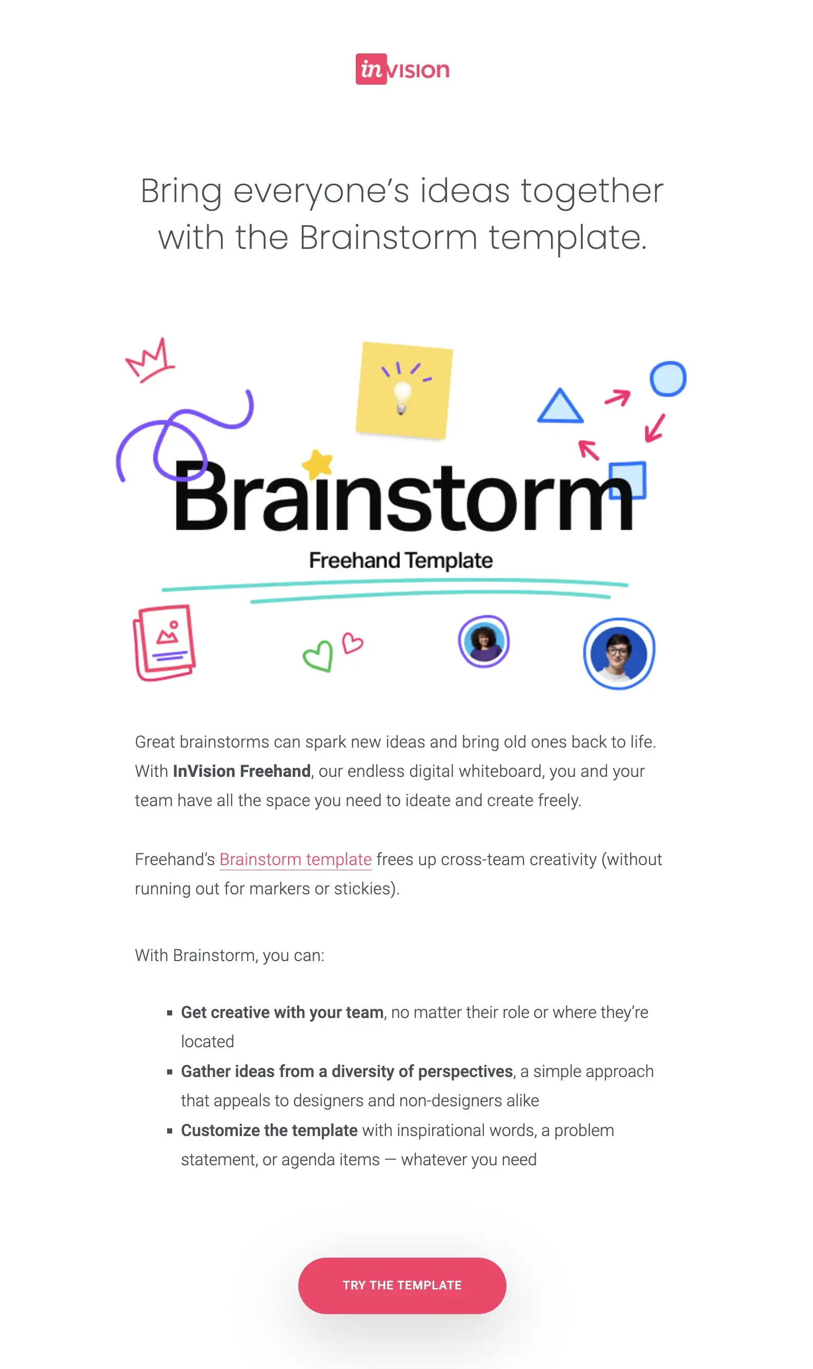Invision email newsletter