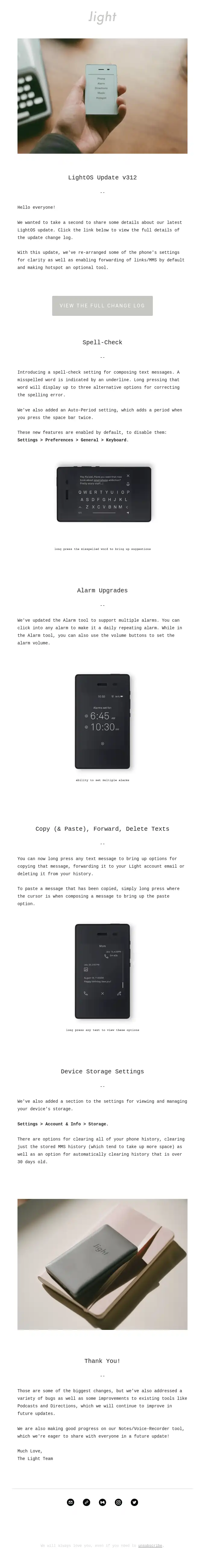 LightOS newsletter