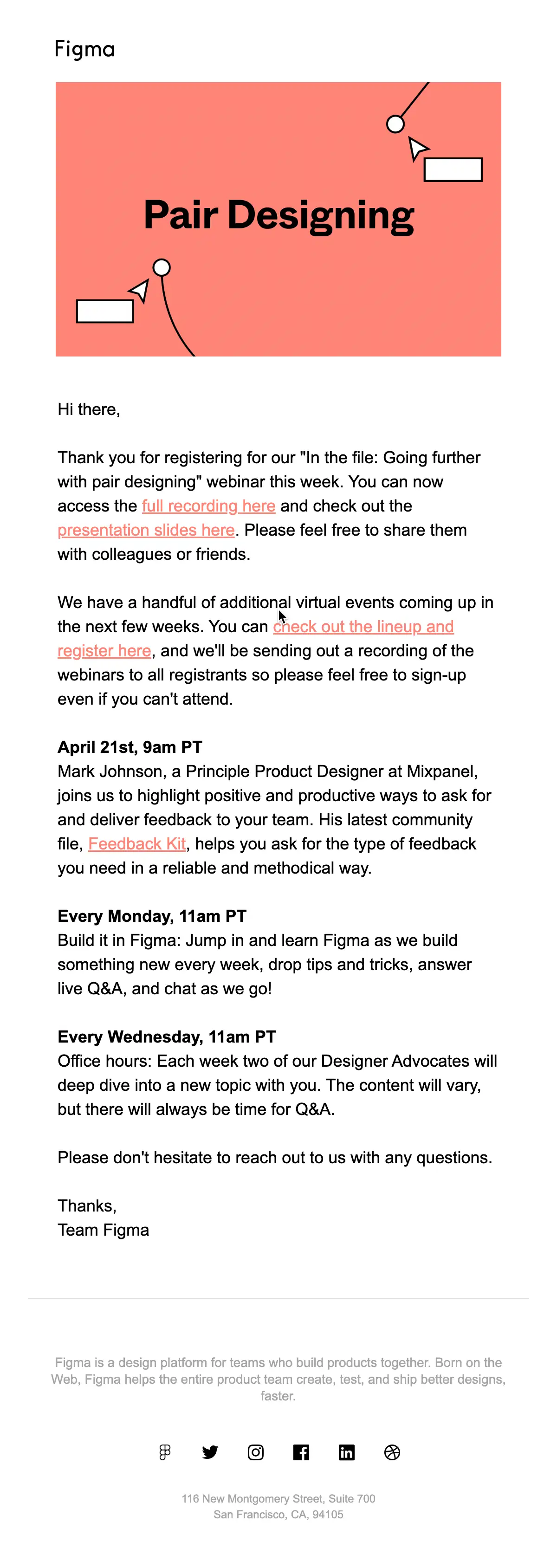 Figma webinar email
