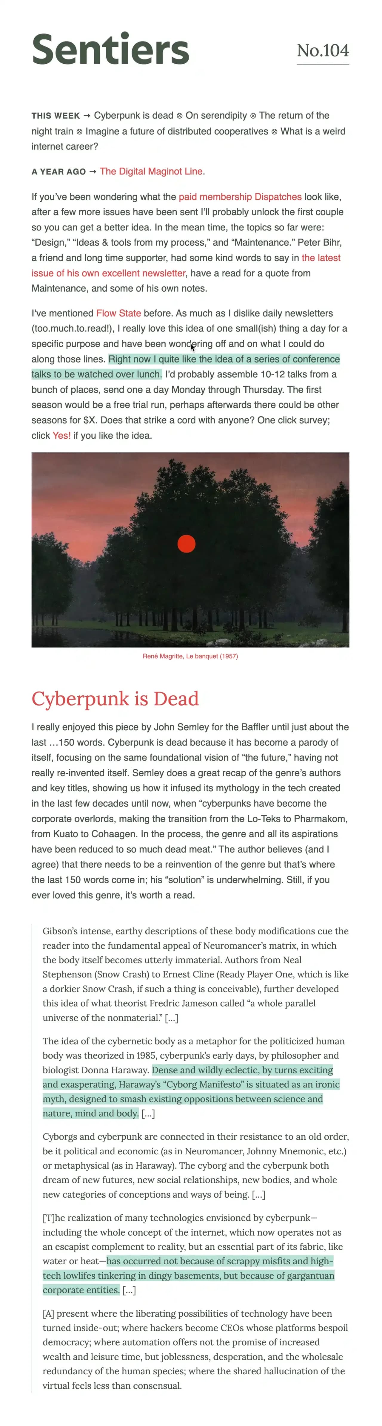 Sentiers newsletter
