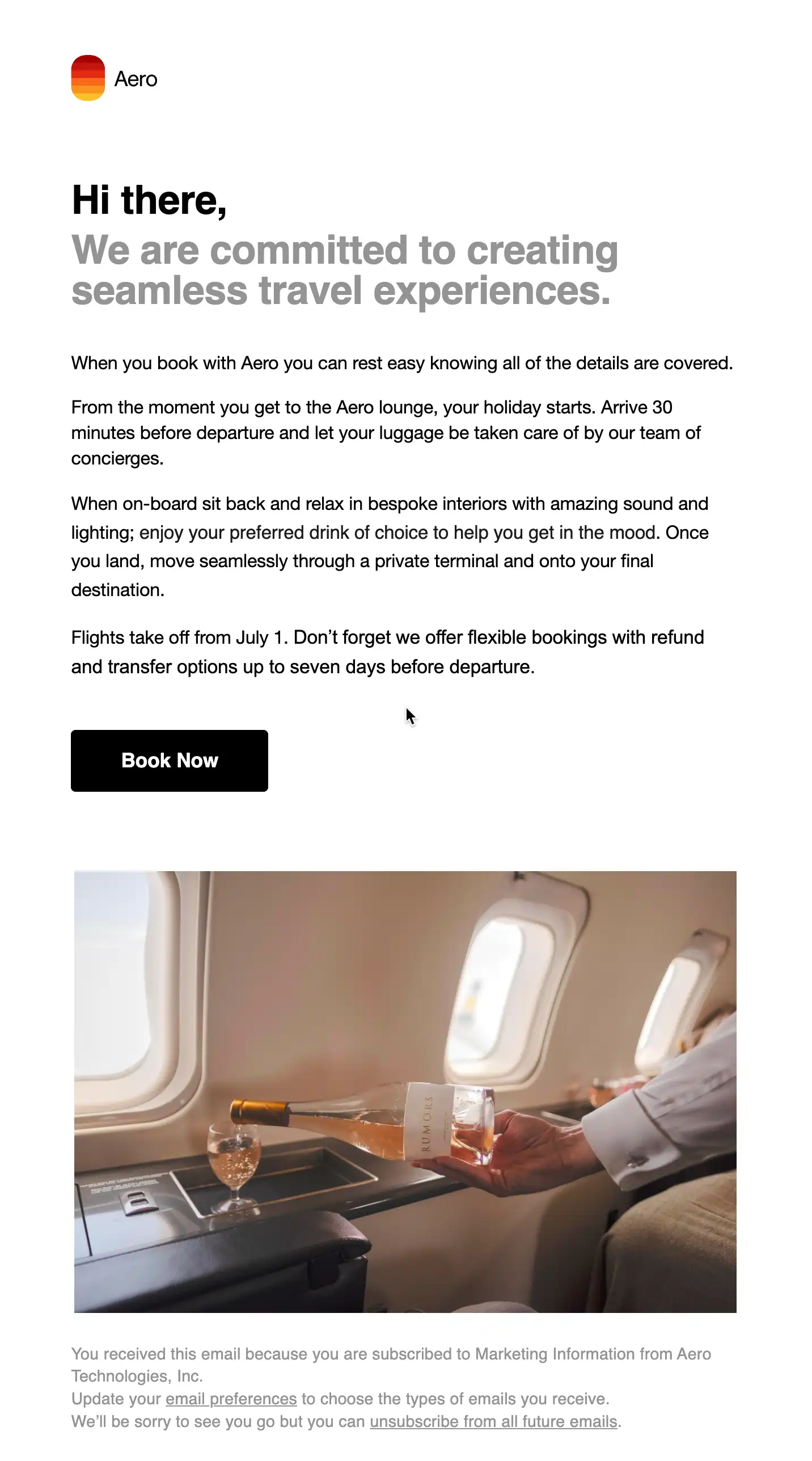 Aero email marketing